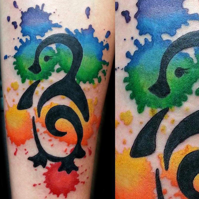Water Color Penguin Tattoo By David J Kline TattooNOW